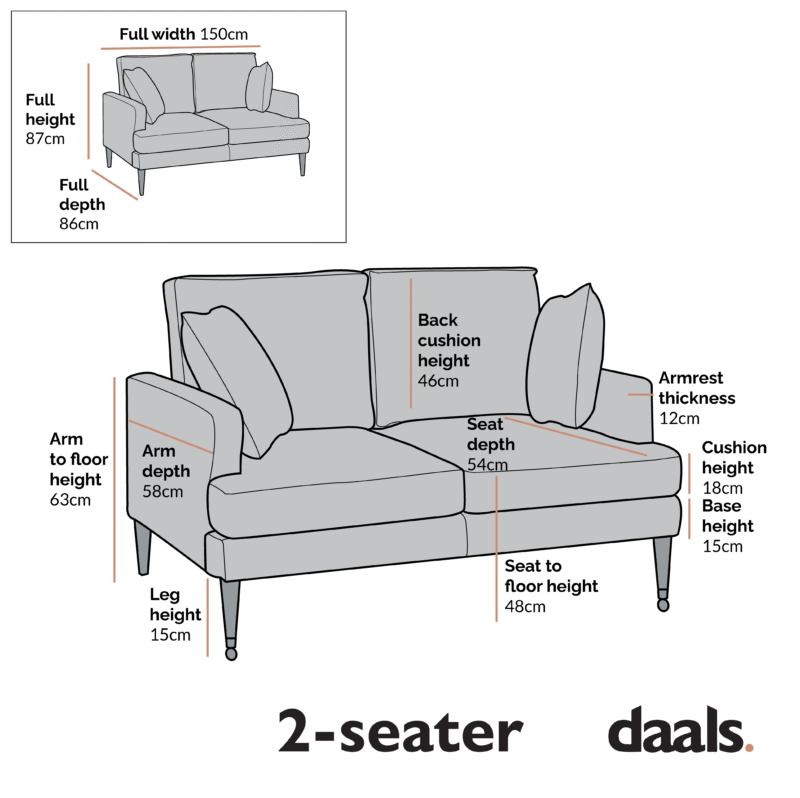 Brigette 2-Seater Mustard Velvet Sofa with Antique Brass Castor Legs - Image 6