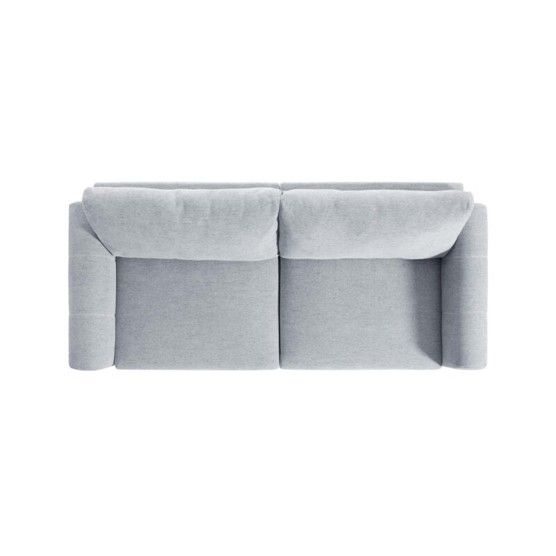 Noak 3-Seater Grey Woven Fabric Sofa with Chrome Legs - Image 10