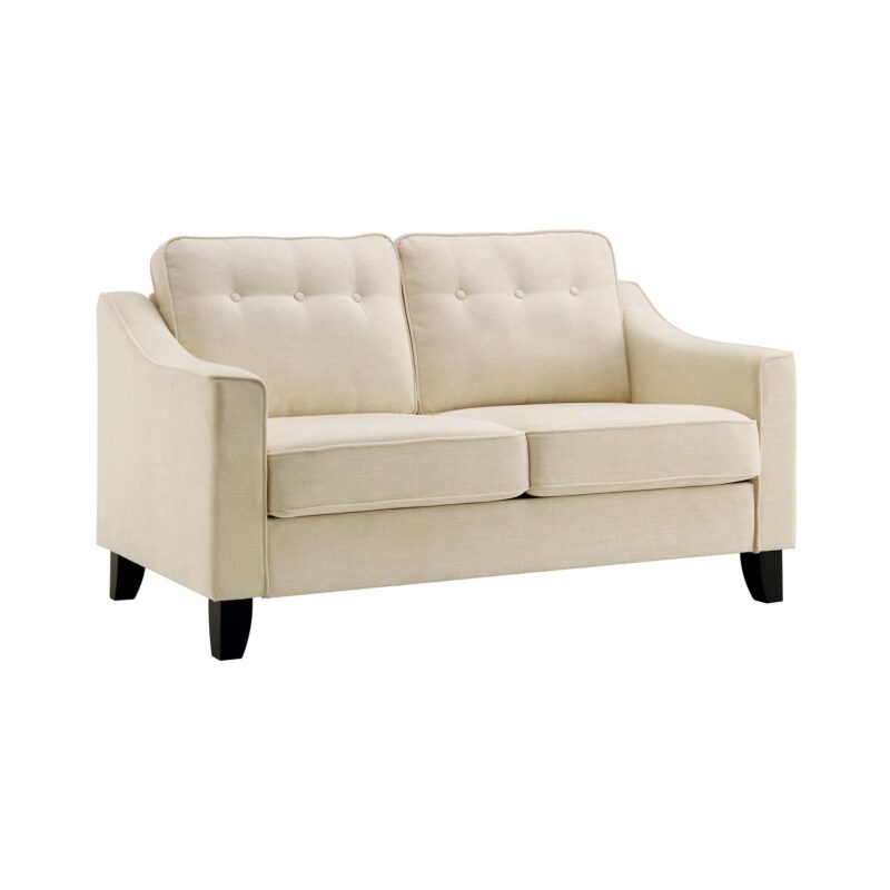 Harper  2-Seater Slope Arm Beige Woven Fabric Sofa - Image 7