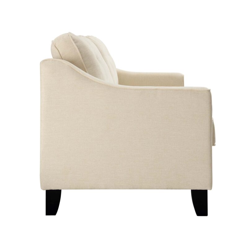 Harper  2-Seater Slope Arm Beige Woven Fabric Sofa - Image 8