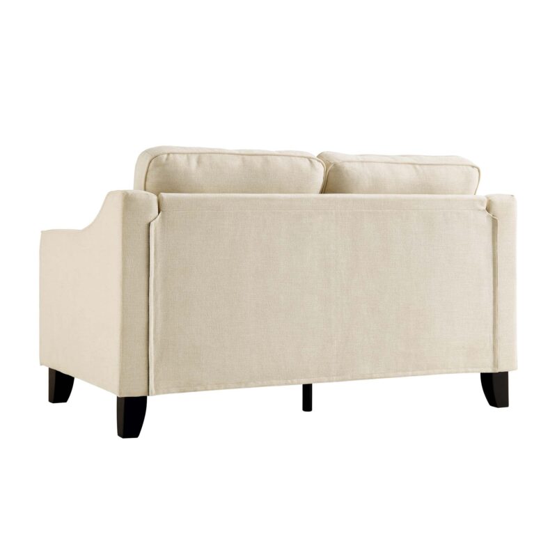 Harper  2-Seater Slope Arm Beige Woven Fabric Sofa - Image 9