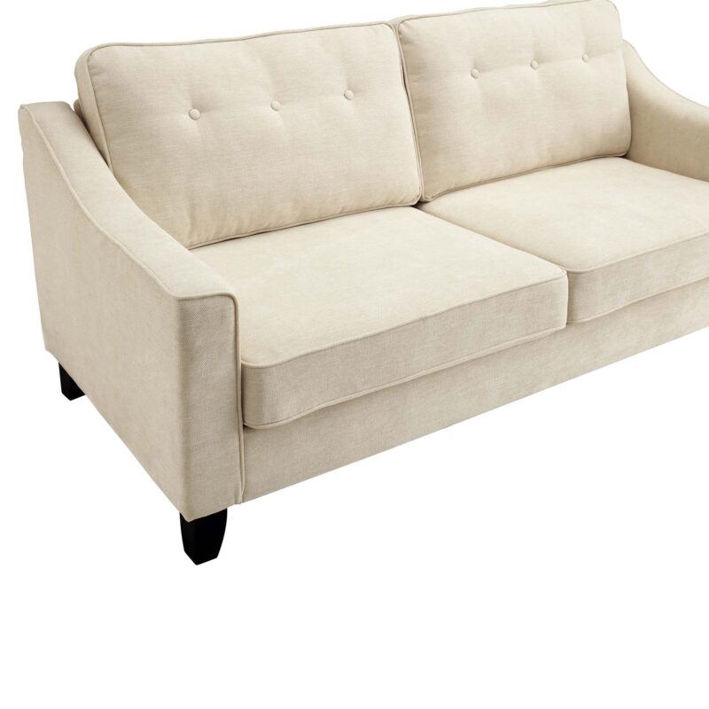 Harper  2-Seater Slope Arm Beige Woven Fabric Sofa - Image 11