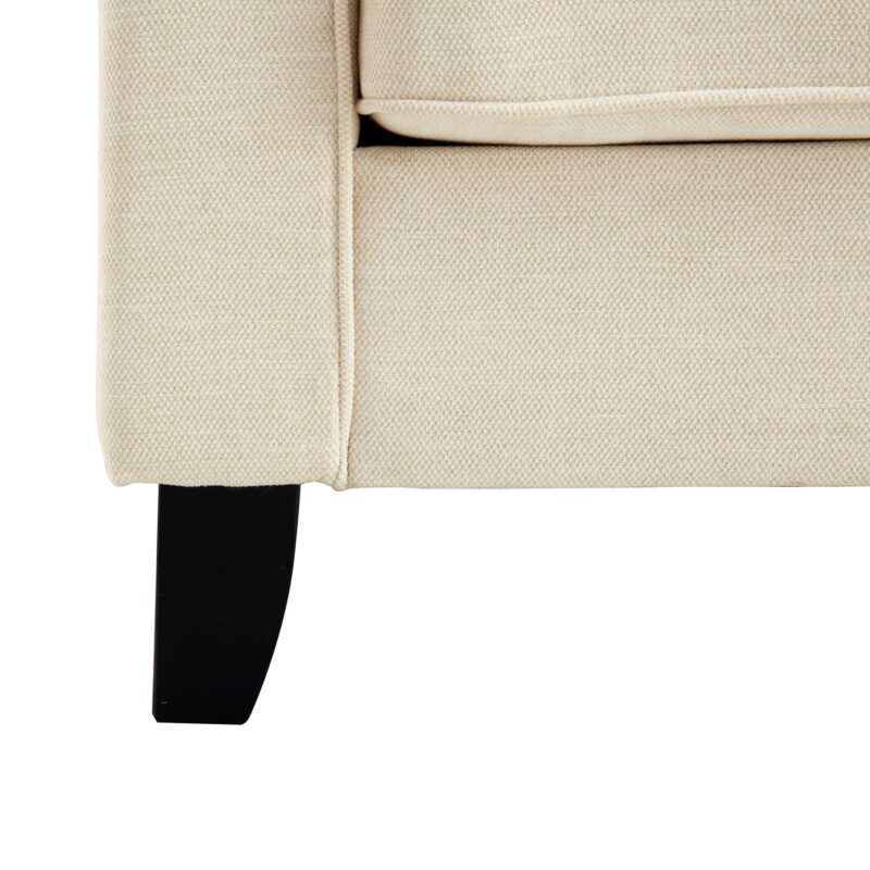 Harper 3-Seater Slope Arm Beige Woven Fabric Sofa - Image 12