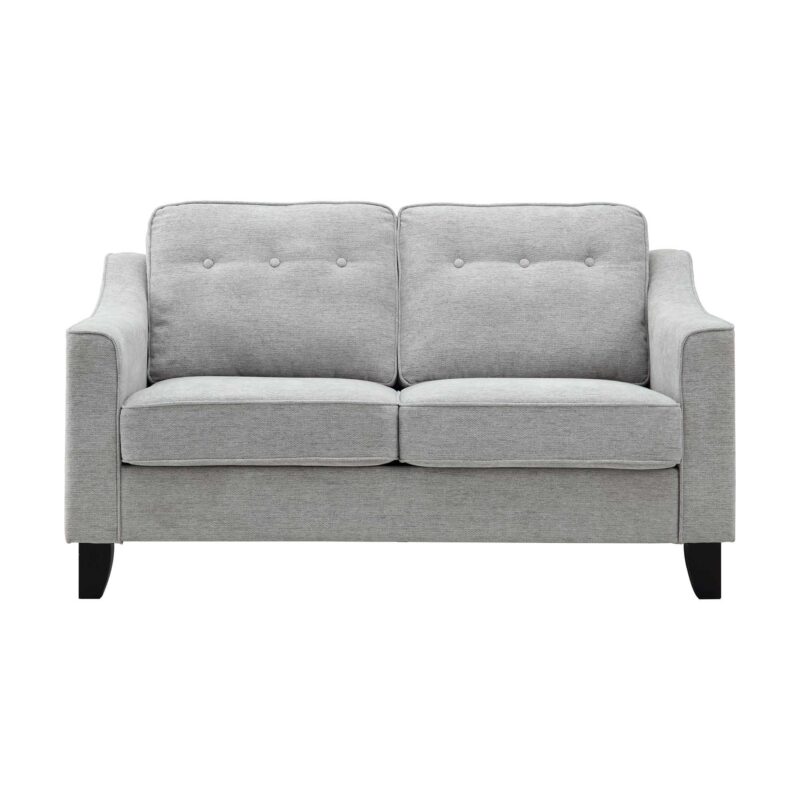 Harper 2-Seater Slope Arm Grey Woven Fabric Sofa - Image 3