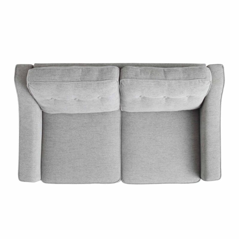 Harper 2-Seater Slope Arm Grey Woven Fabric Sofa - Image 6