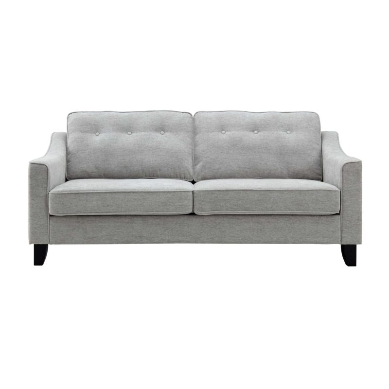 Harper 3-Seater Slope Arm Grey Woven Fabric Sofa - Image 3