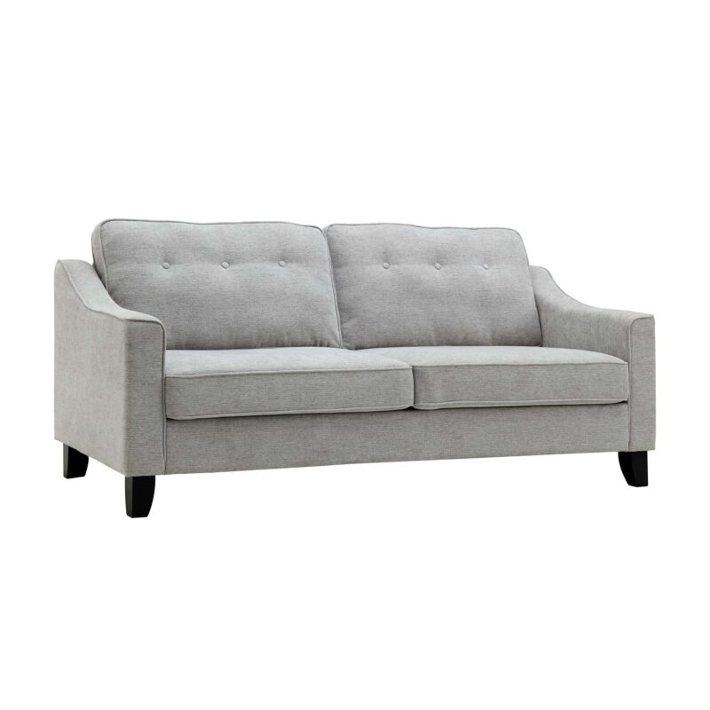 Harper 3-Seater Slope Arm Grey Woven Fabric Sofa - Image 4