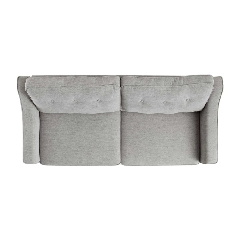 Harper 3-Seater Slope Arm Grey Woven Fabric Sofa - Image 6