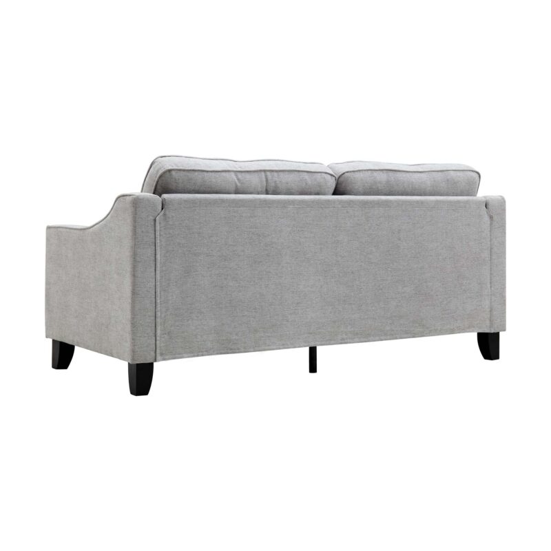 Harper 3-Seater Slope Arm Grey Woven Fabric Sofa - Image 8