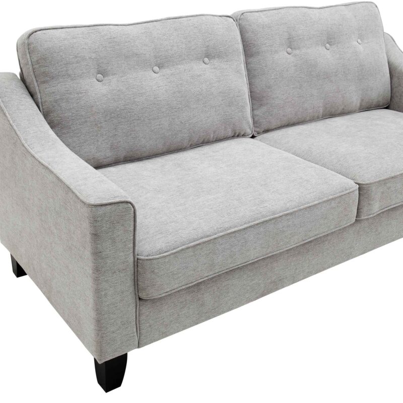 Harper 3-Seater Slope Arm Grey Woven Fabric Sofa - Image 10