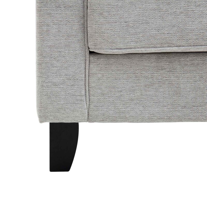 Harper 3-Seater Slope Arm Grey Woven Fabric Sofa - Image 11