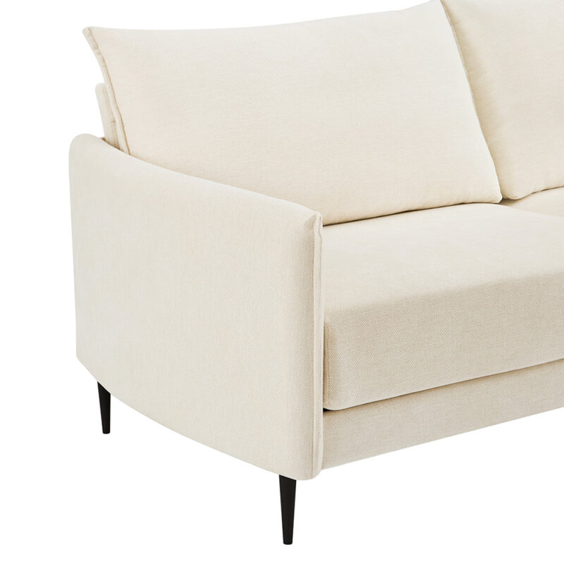 Bari Beige Woven Fabric Sofa - Image 14
