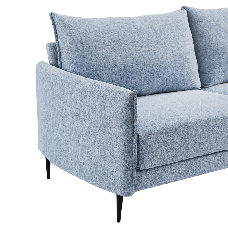 Bari Flax Blue Fabric Sofa - Image 14