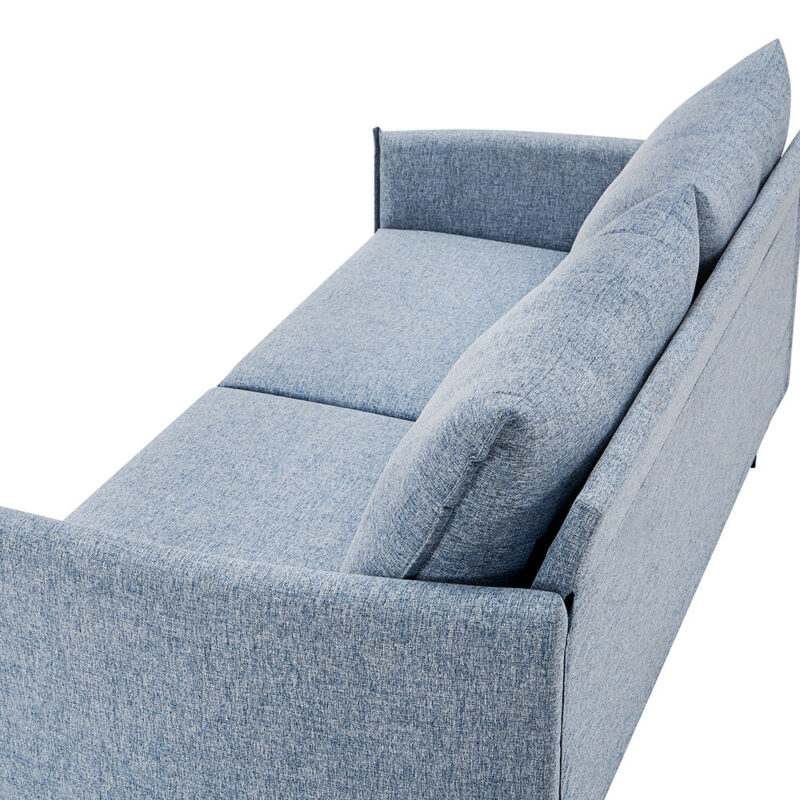 Bari Flax Blue Fabric Sofa - Image 15
