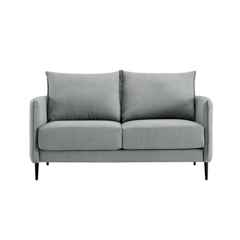 Bari Light Grey Brushed Fabric Sofa - Image 12