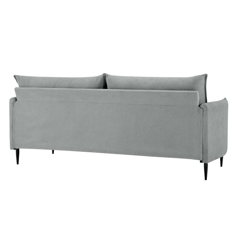 Bari Light Grey Brushed Fabric Sofa - Image 17
