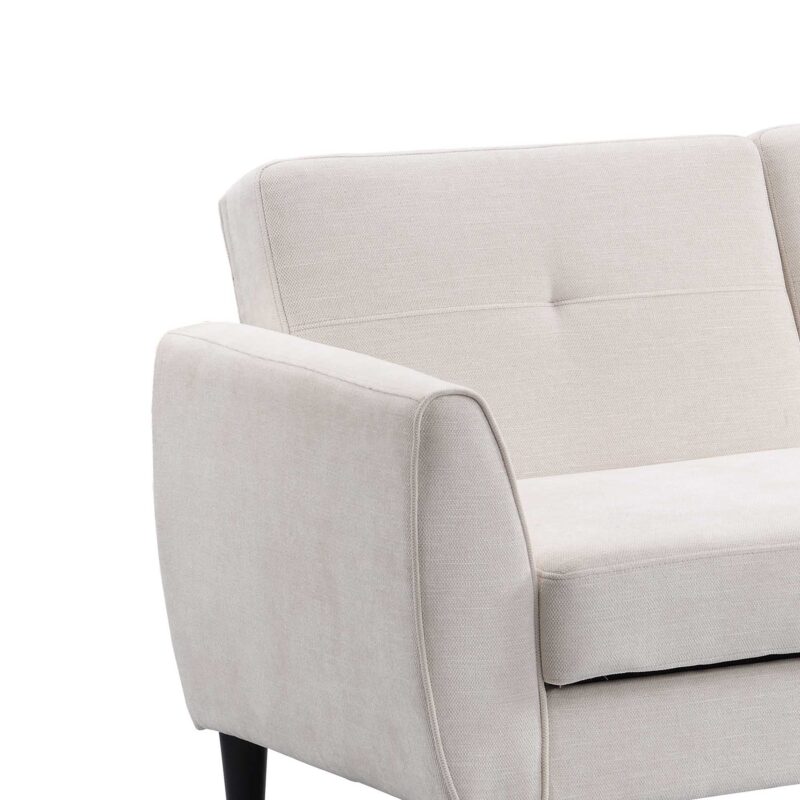 Latimer Beige Woven Fabric 3-Seater Storage Sofa Bed - Image 16