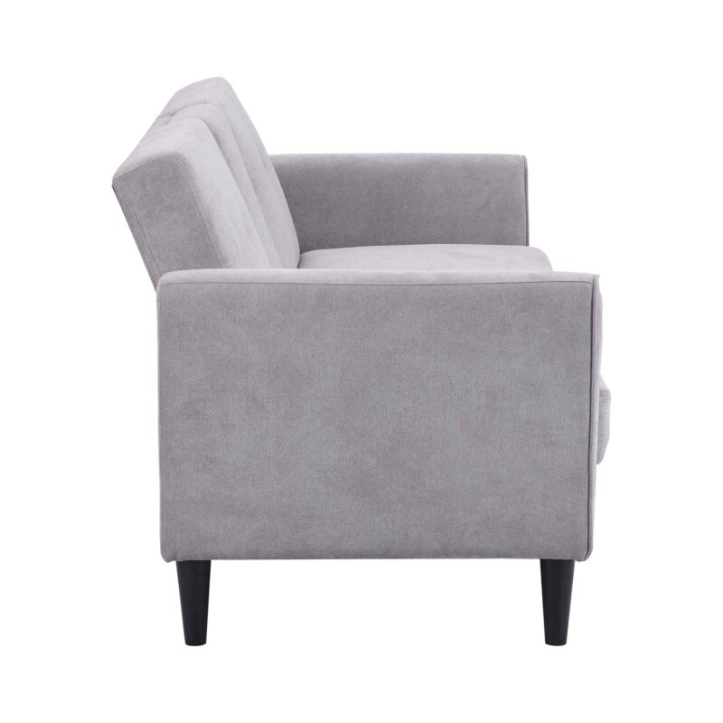 Latimer Light Grey Brushed Fabric 3-Seater Storage Sofa Bed - Image 13