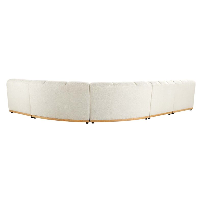 Granvia Ecru Boucle Modular Sofa, 5-Seater Grand L-Shaped Sofa - Image 8