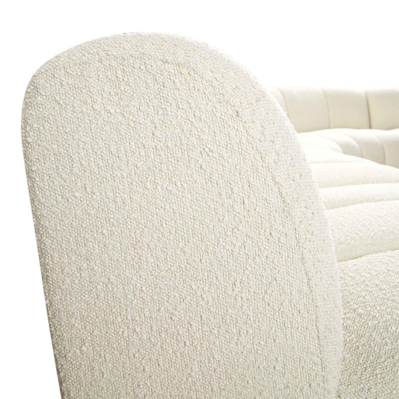 Granvia Ecru Boucle Modular Sofa, 5-Seater Grand L-Shaped Sofa - Image 10