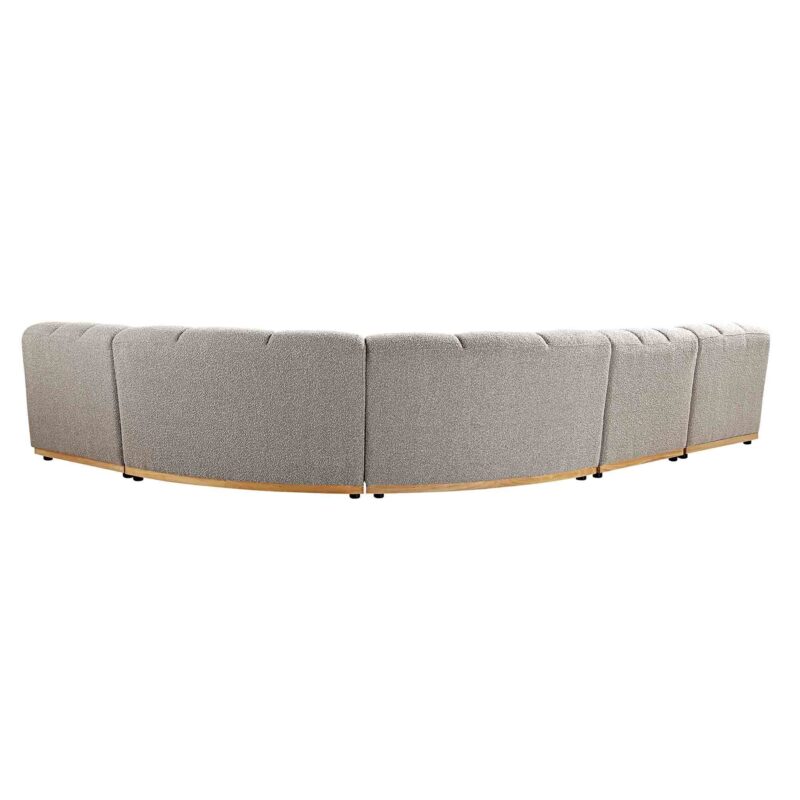 Granvia Taupe Boucle Modular Sofa, 5-Seater Grand L-Shaped Sofa - Image 8