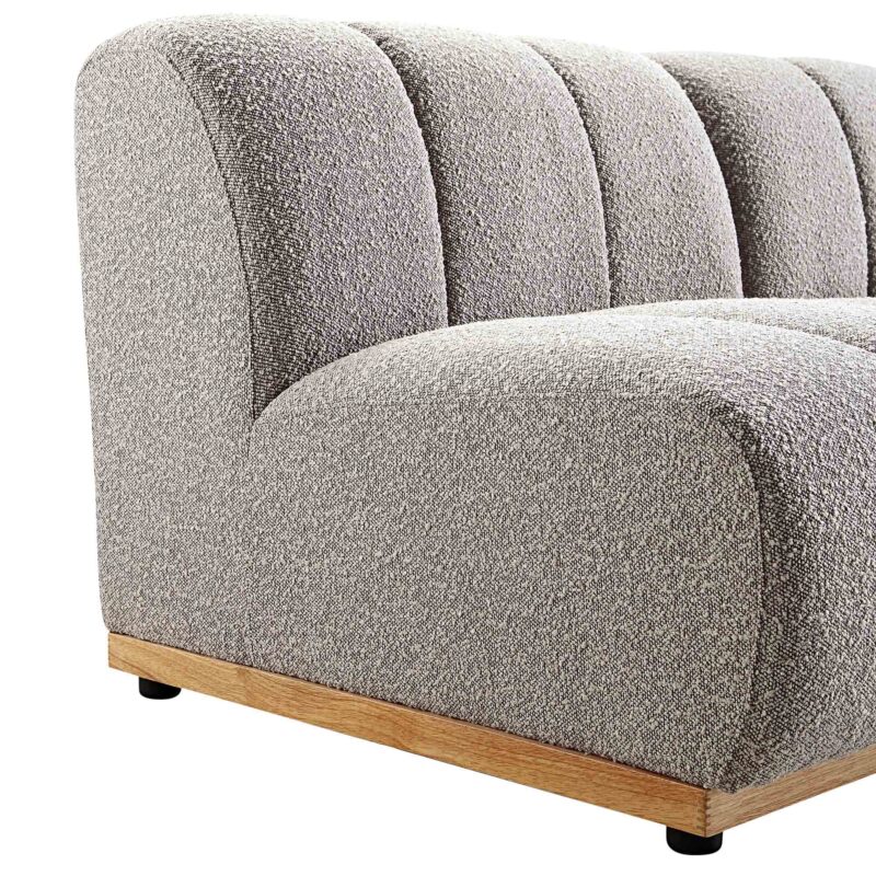 Granvia Taupe Boucle Modular Sofa, 5-Seater Grand L-Shaped Sofa - Image 9