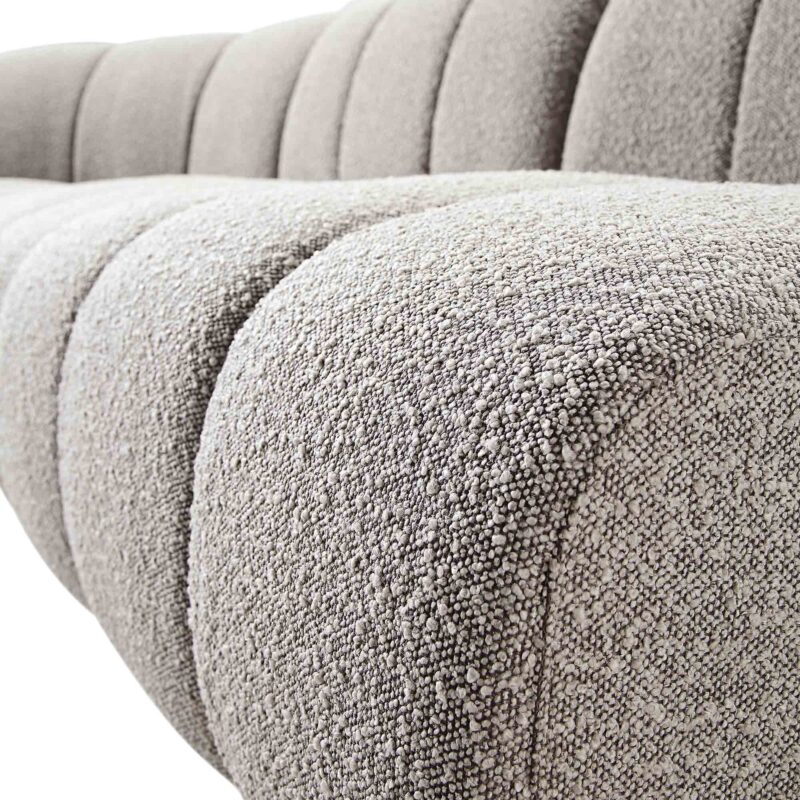 Granvia Taupe Boucle Modular Sofa, 5-Seater Grand L-Shaped Sofa - Image 10