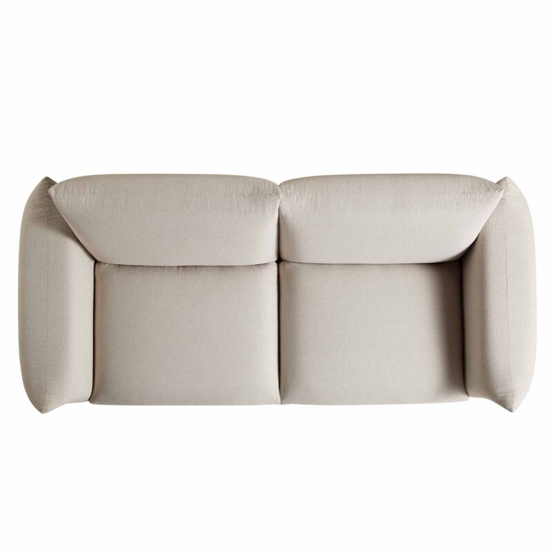 Gianni Three Seater Sofa, Beige Woven Fabric - Image 8