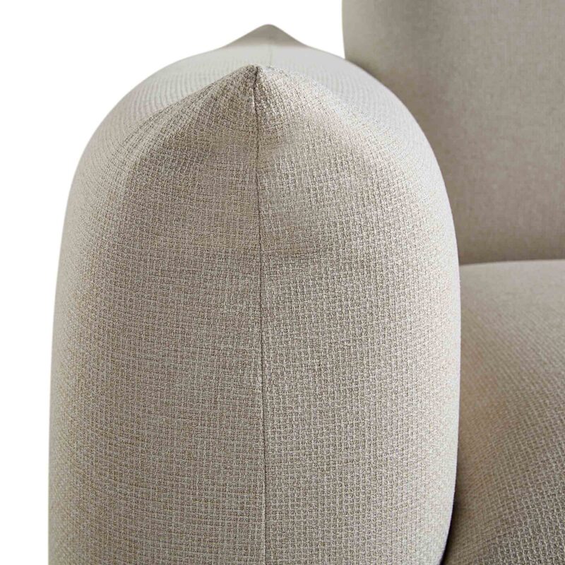Gianni Three Seater Sofa, Beige Woven Fabric - Image 13