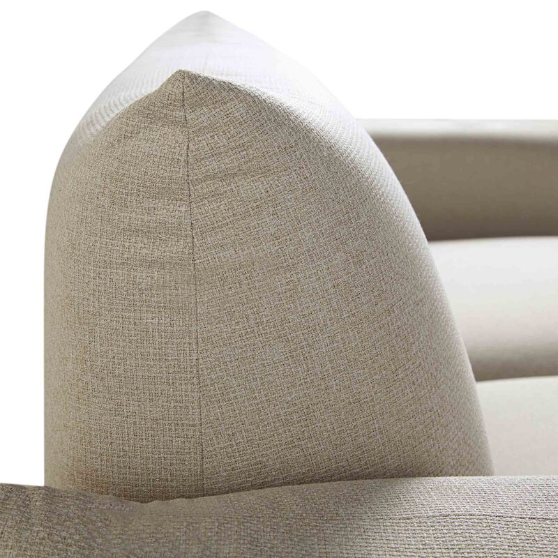 Gianni Three Seater Sofa, Beige Woven Fabric - Image 15