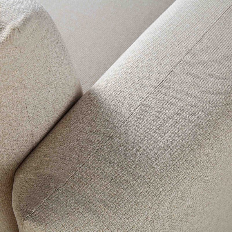 Gianni Three Seater Sofa, Beige Woven Fabric - Image 16