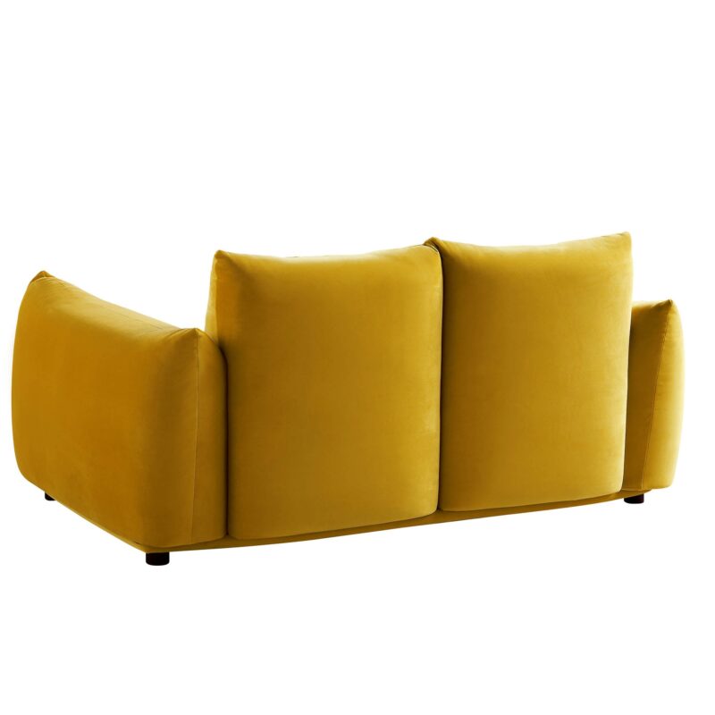 Gianni Two Seater Sofa, Goldenrod Velvet - Image 11