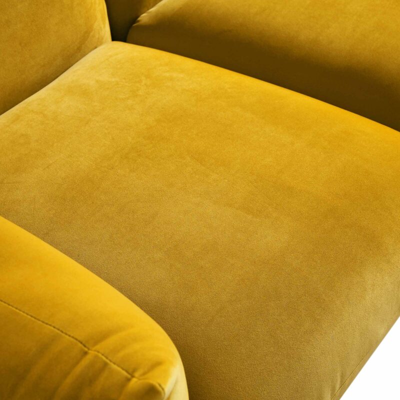 Gianni Two Seater Sofa, Goldenrod Velvet - Image 13