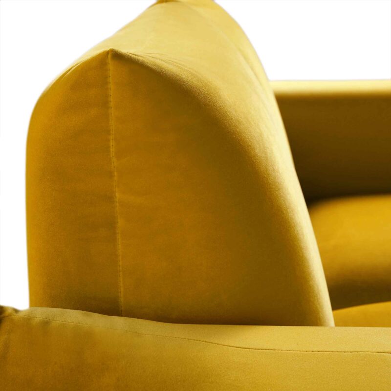 Gianni Two Seater Sofa, Goldenrod Velvet - Image 14