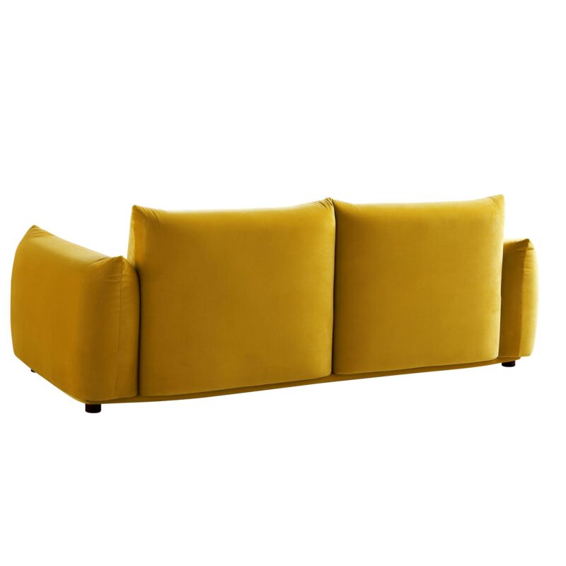 Gianni Three Seater Sofa, Goldenrod Velvet - Image 10