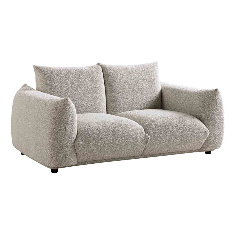 Gianni Two Seater Sofa, Mist Grey Boucle - Image 6