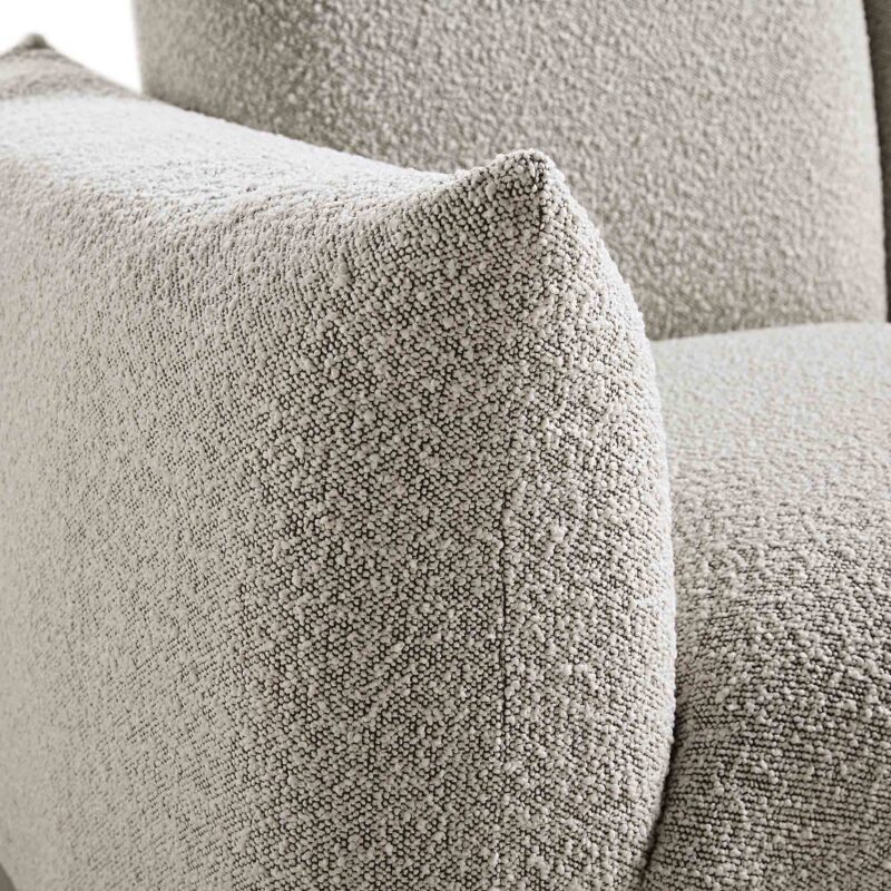 Gianni Two Seater Sofa, Mist Grey Boucle - Image 13