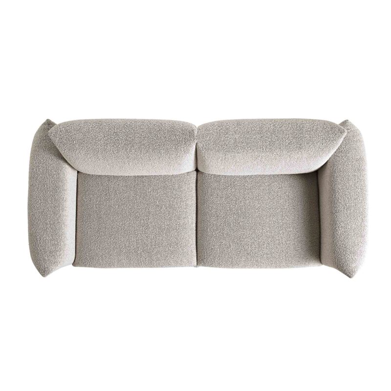 Gianni Three Seater Sofa, Mist Grey Boucle - Image 8