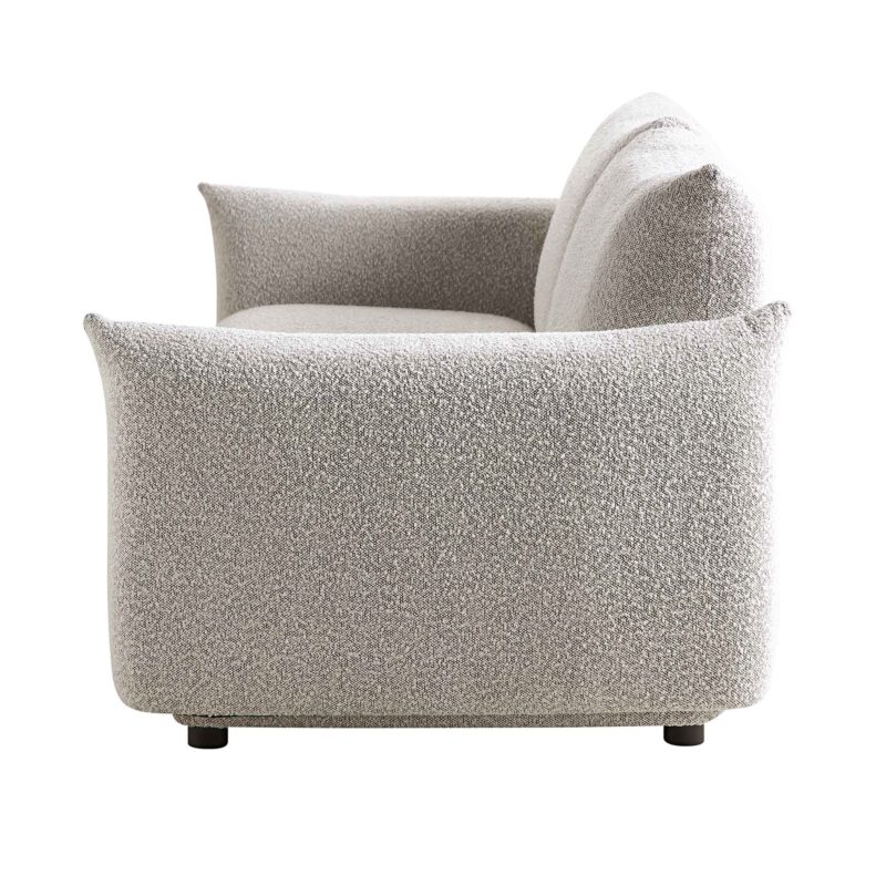 Gianni Three Seater Sofa, Mist Grey Boucle - Image 10