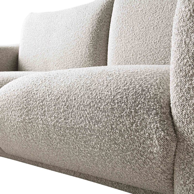 Gianni Three Seater Sofa, Mist Grey Boucle - Image 13