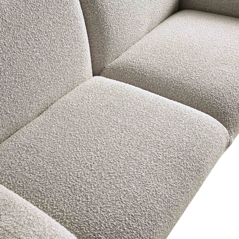 Gianni Three Seater Sofa, Mist Grey Boucle - Image 14