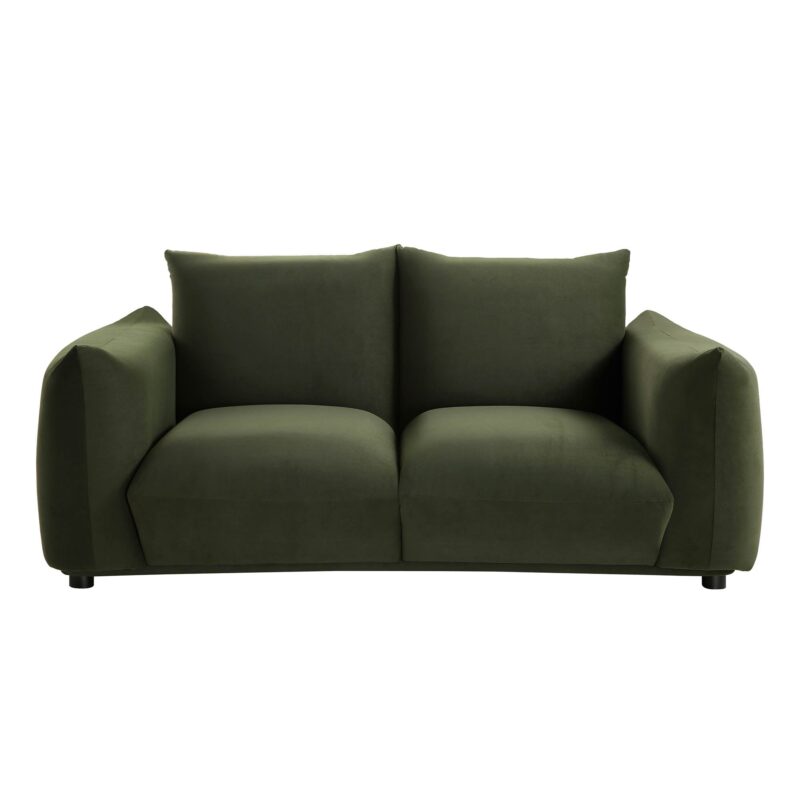 Gianni Two Seater Sofa, Moss Green Velvet - Image 5
