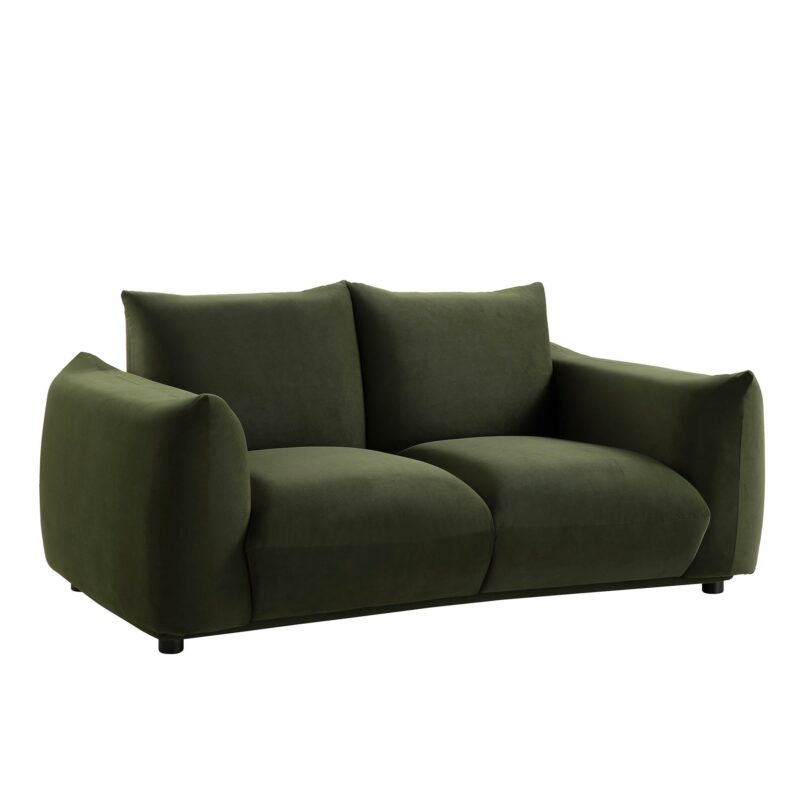 Gianni Two Seater Sofa, Moss Green Velvet - Image 6