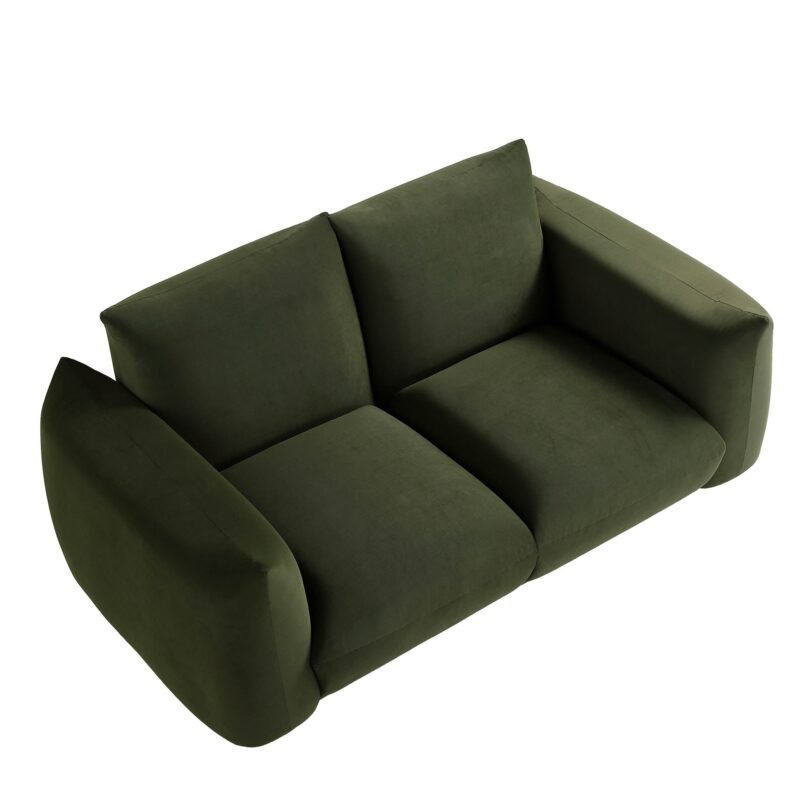 Gianni Two Seater Sofa, Moss Green Velvet - Image 8
