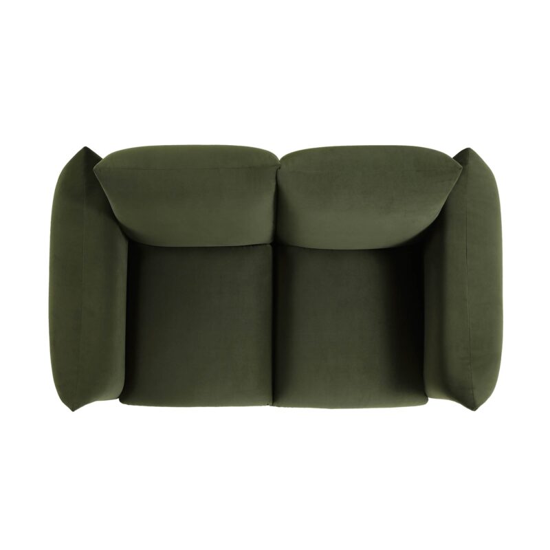 Gianni Two Seater Sofa, Moss Green Velvet - Image 9