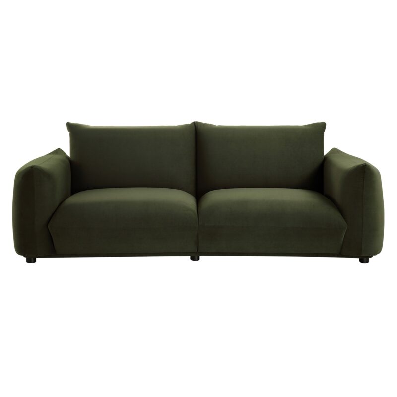 Gianni Three Seater Sofa, Moss Green Velvet - Image 5