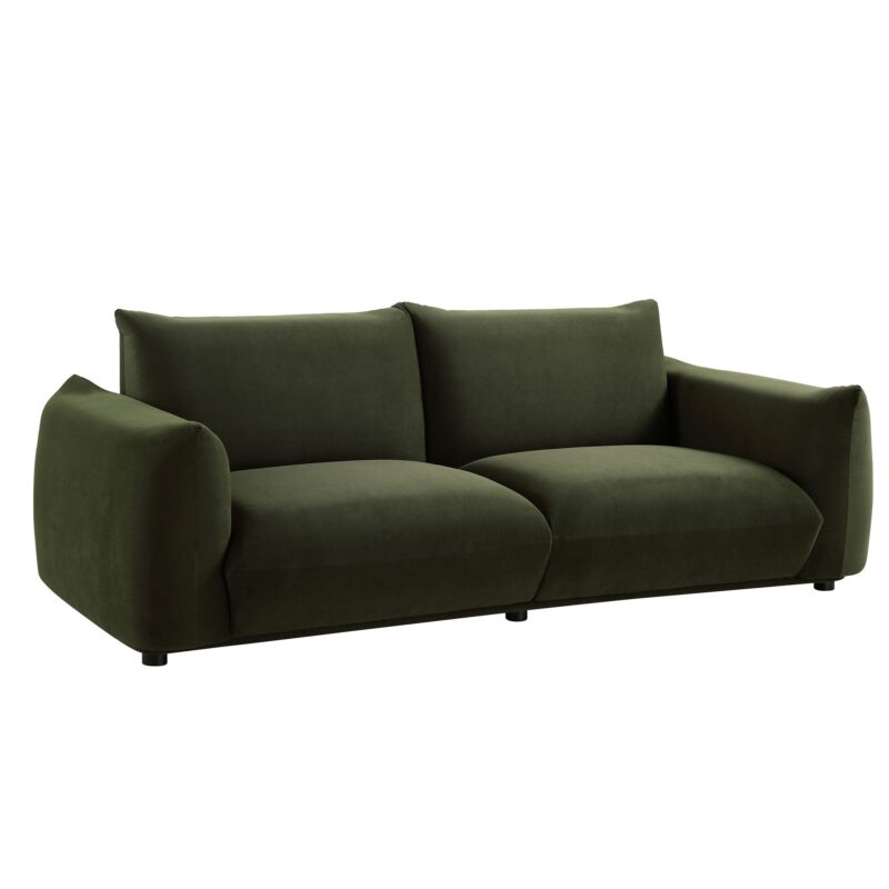 Gianni Three Seater Sofa, Moss Green Velvet - Image 6