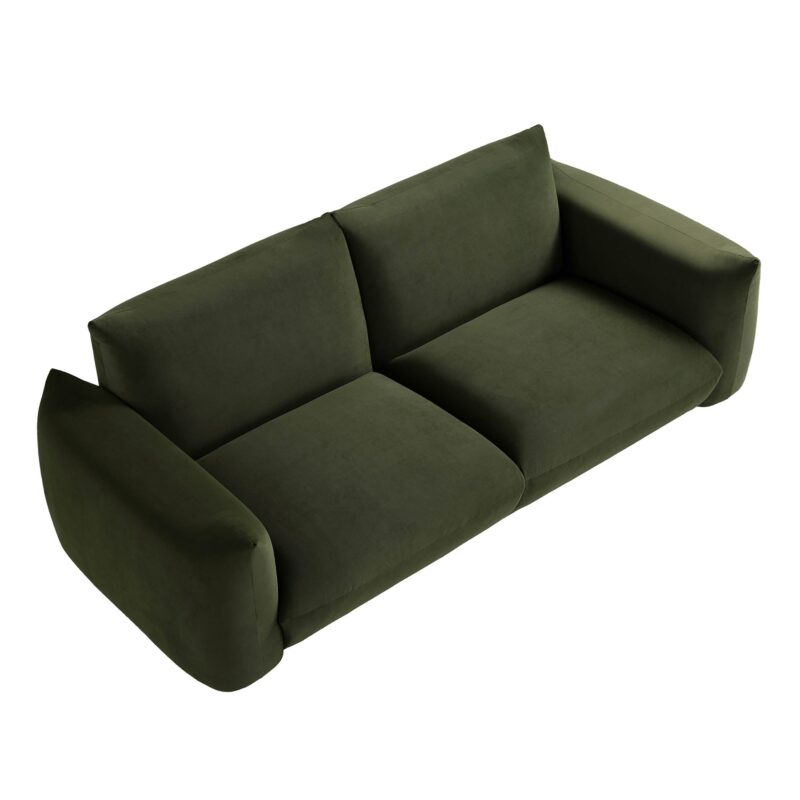 Gianni Three Seater Sofa, Moss Green Velvet - Image 8