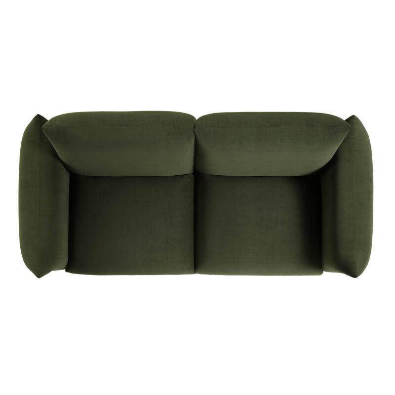 Gianni Three Seater Sofa, Moss Green Velvet - Image 9