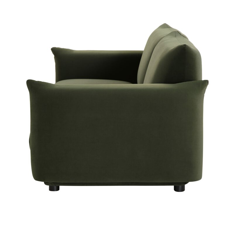 Gianni Three Seater Sofa, Moss Green Velvet - Image 11